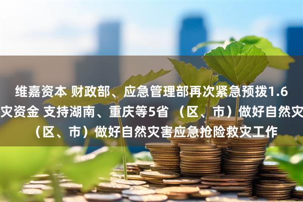 维嘉资本 财政部、应急管理部再次紧急预拨1.6亿元中央自然灾害救灾资金 支持湖南、重庆等5省 （区、市）做好自然灾害应急抢险救灾工作